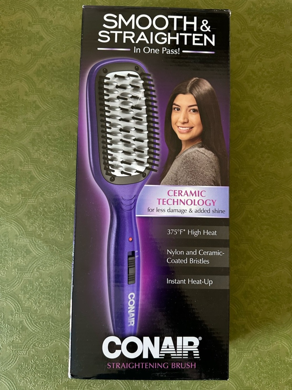 Conair Purple Straightening Brush - Smooth & Straighten NWTs